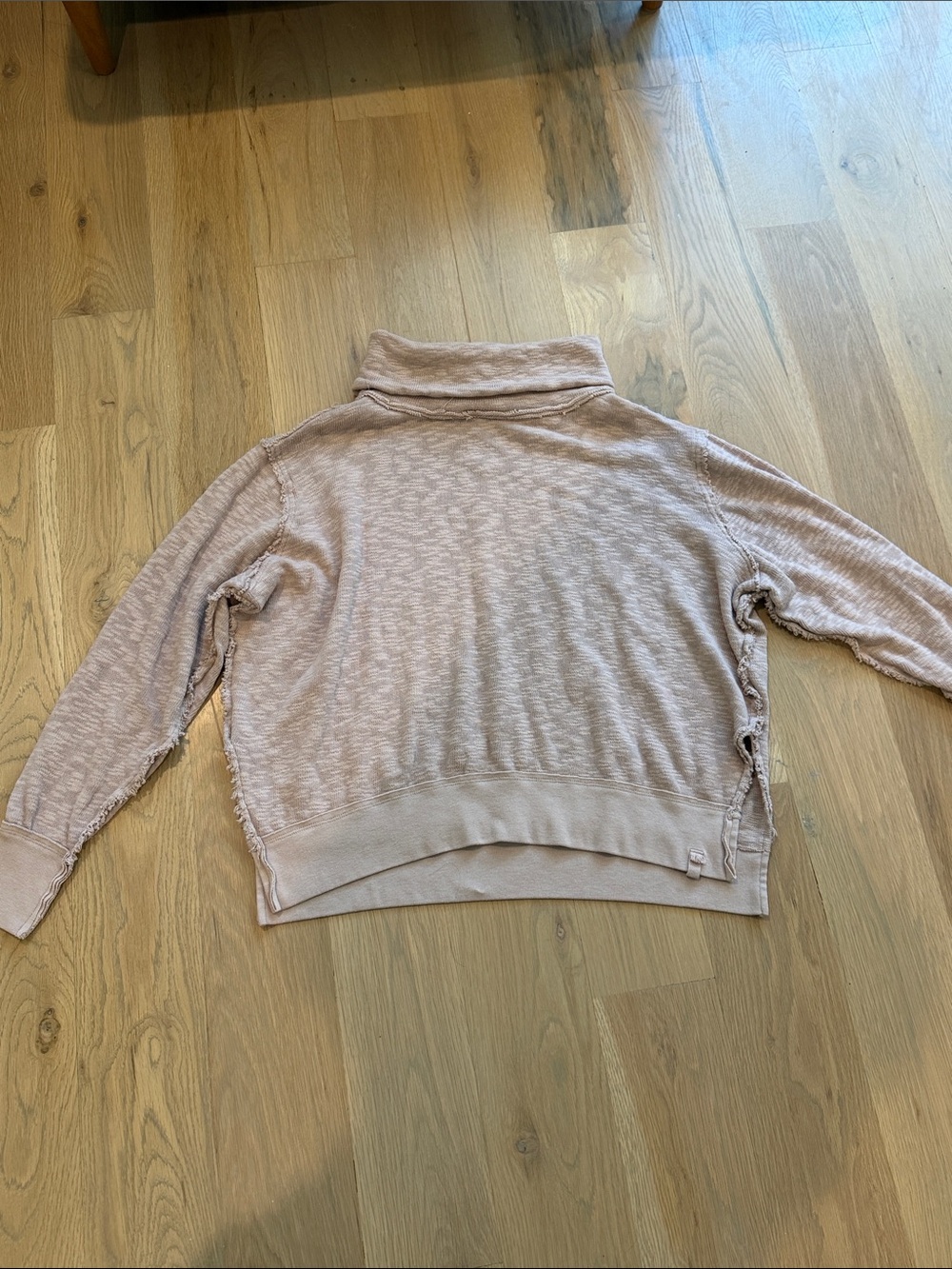 Free People Blush Pink Cowl Neck Pullover